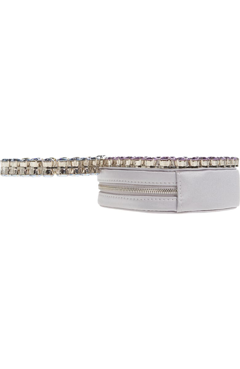 L’alingi Crystal Butterfly Satin Clutch, Alternate, color,