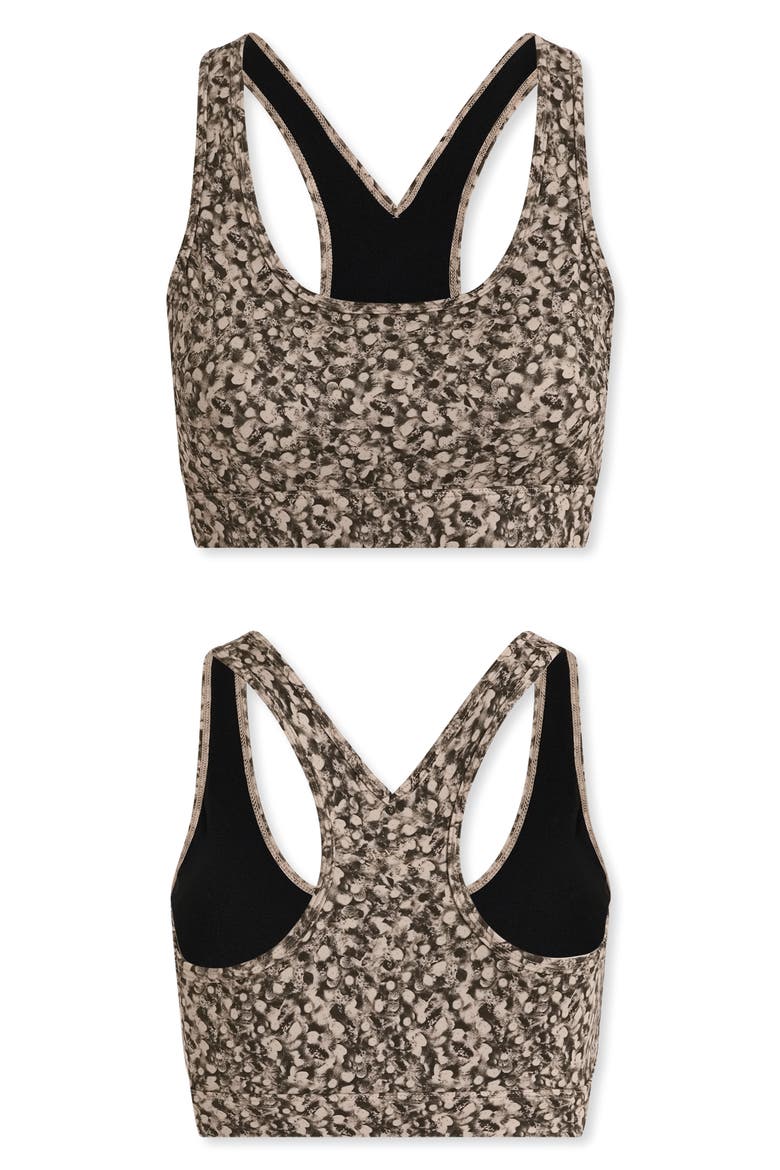 Freesoft Selma Racerback Sports Bra, Alternate, color, DAPPLED FLORAL
