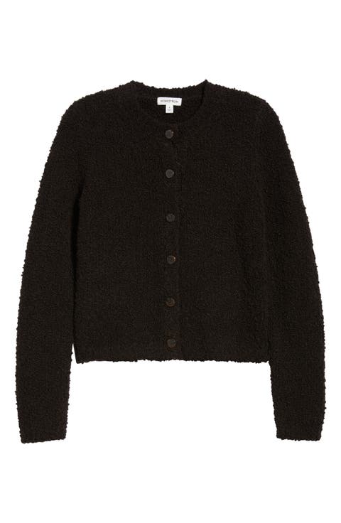 Textured Crewneck Cardigan