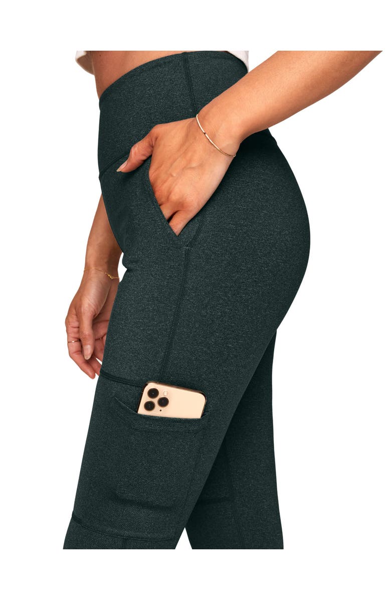 Walkpop Haley Compression Active Legging With Multi-Pocket Detail, Alternate, color, Green