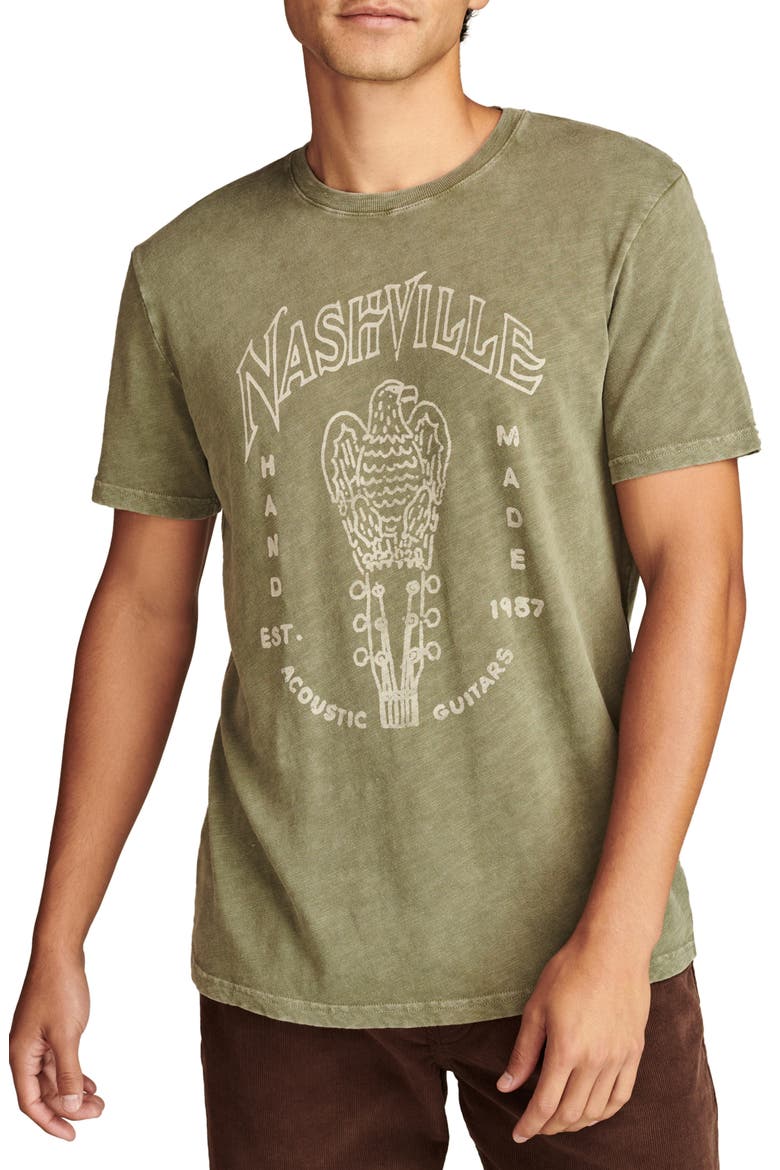 Nashville Guitars Cotton Graphic T-Shirt, Main, color, FOUR LEAF CLOVER