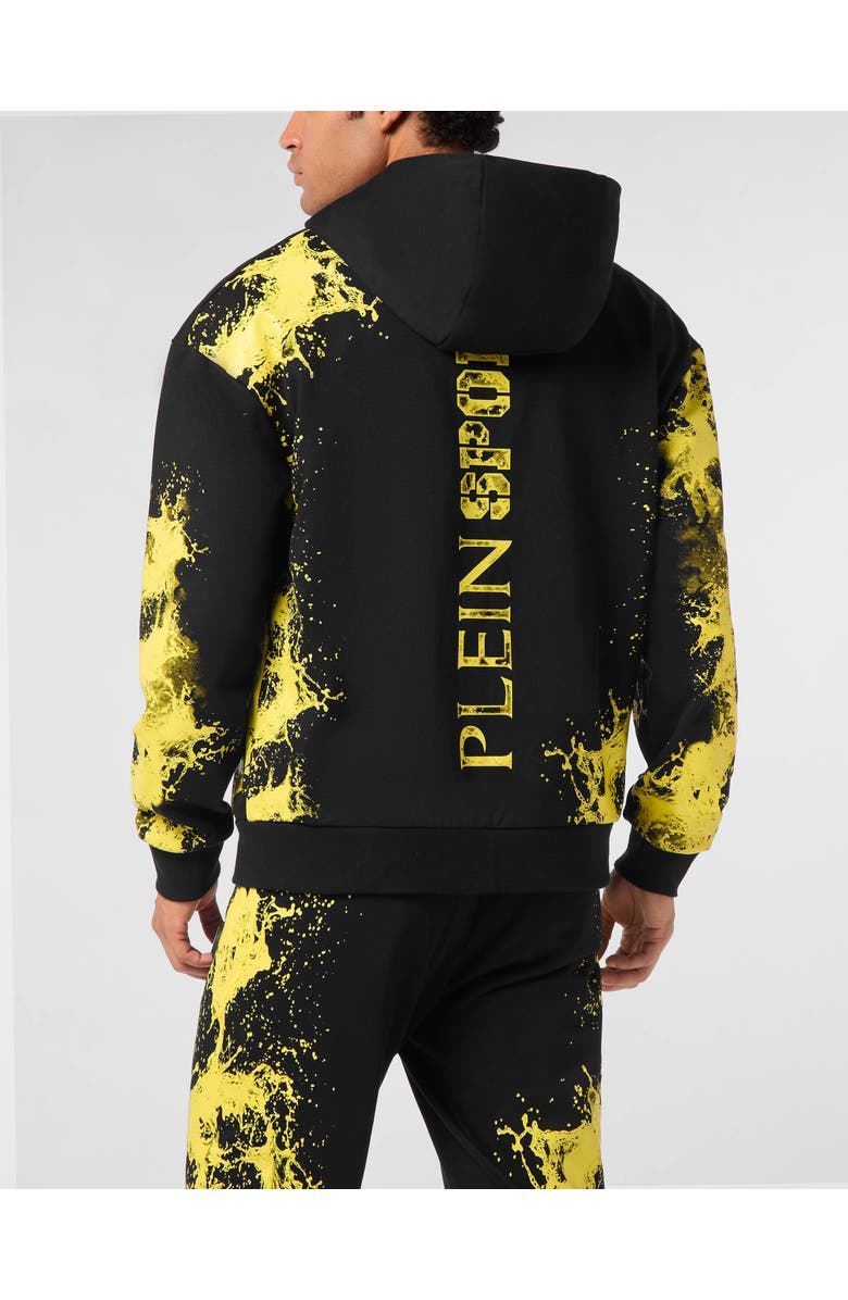 PLEIN SPORT Zip Hoodie Splash Men, Alternate, color, Black