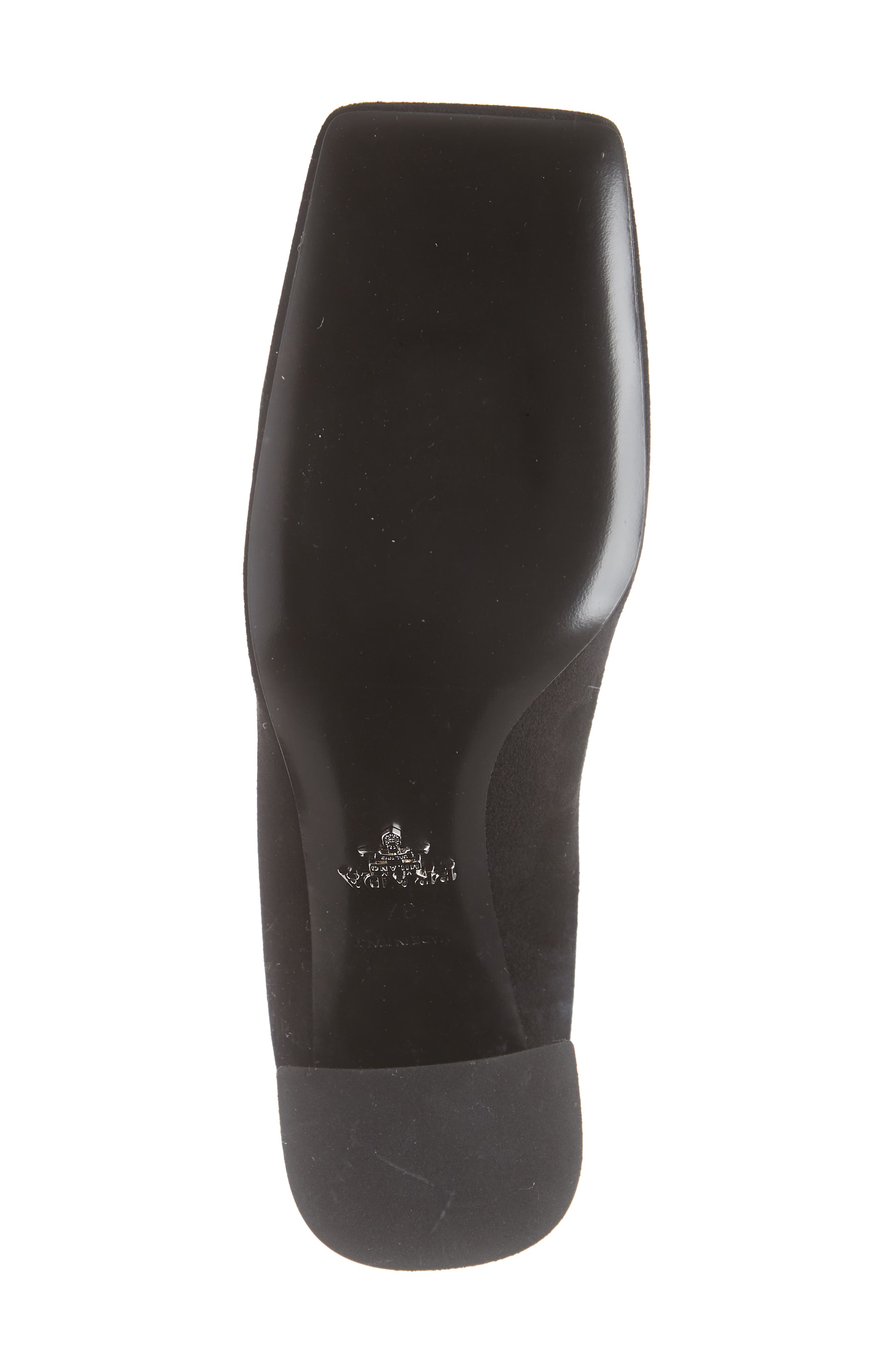 Prada Square Toe Block Heel Suede Pump, Alternate, color, 