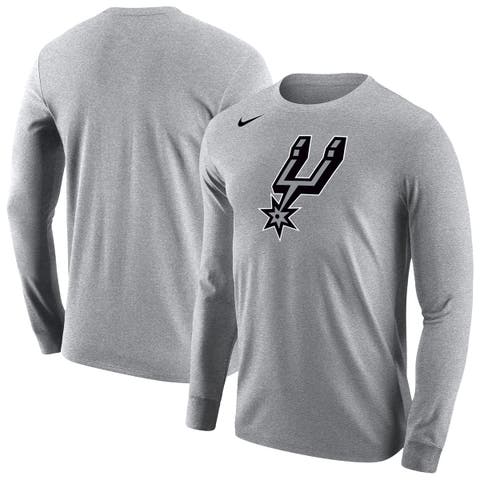 Men's Nike Gray San Antonio Spurs Logo Core Long Sleeve T-Shirt