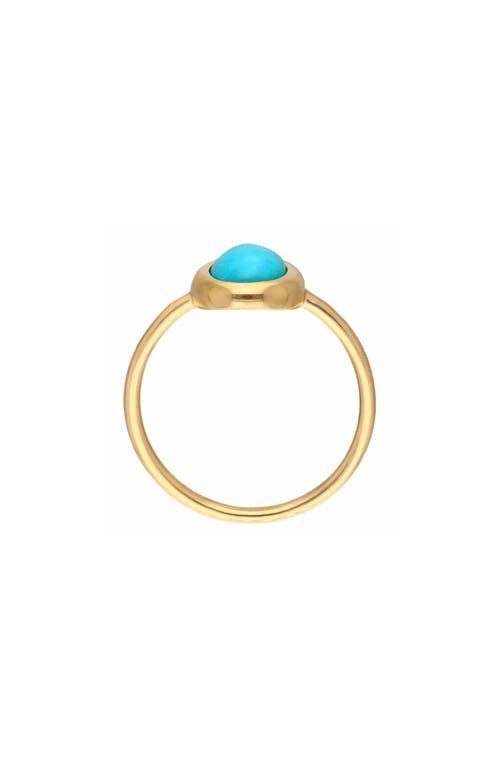 Ys Gems Arizona Turquoise Bezel Ring In Blue