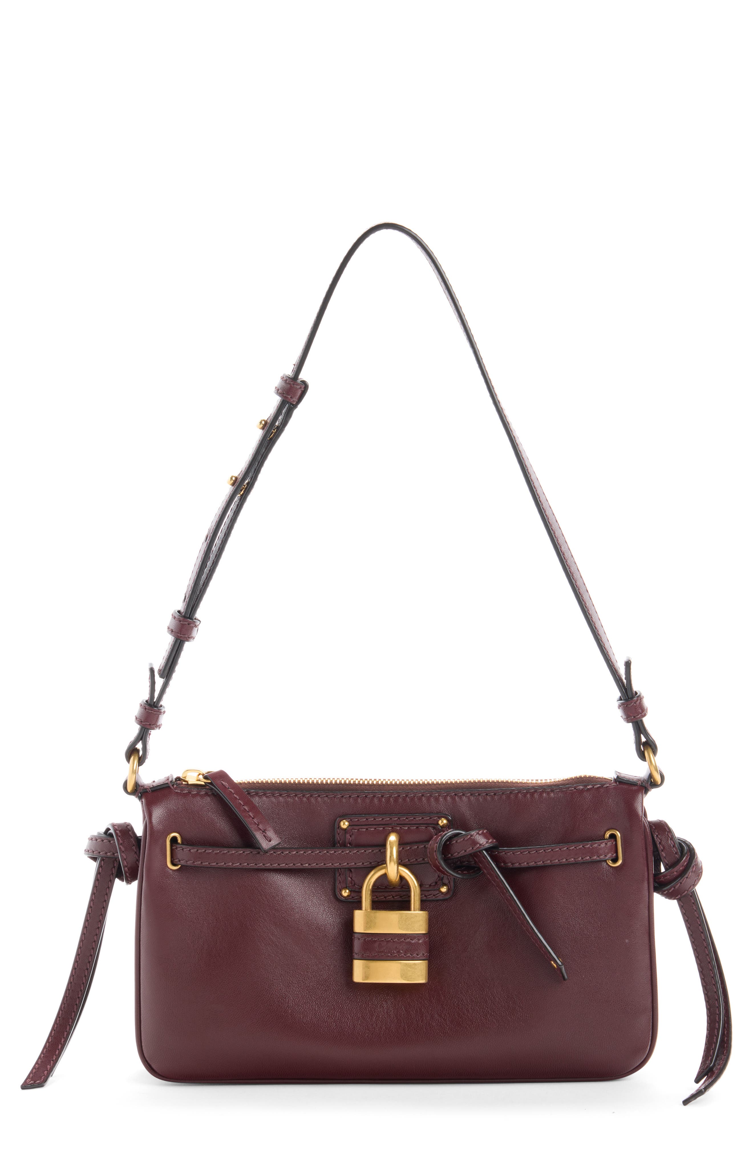 Paddington Leather Sling Shoulder Bag, Main, color, BURNT RED
