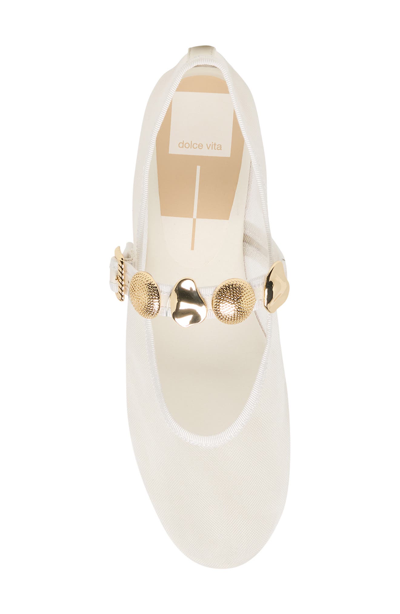 Dolce Vita Relan Mesh Mary Jane Flat, Alternate, color, White Mesh