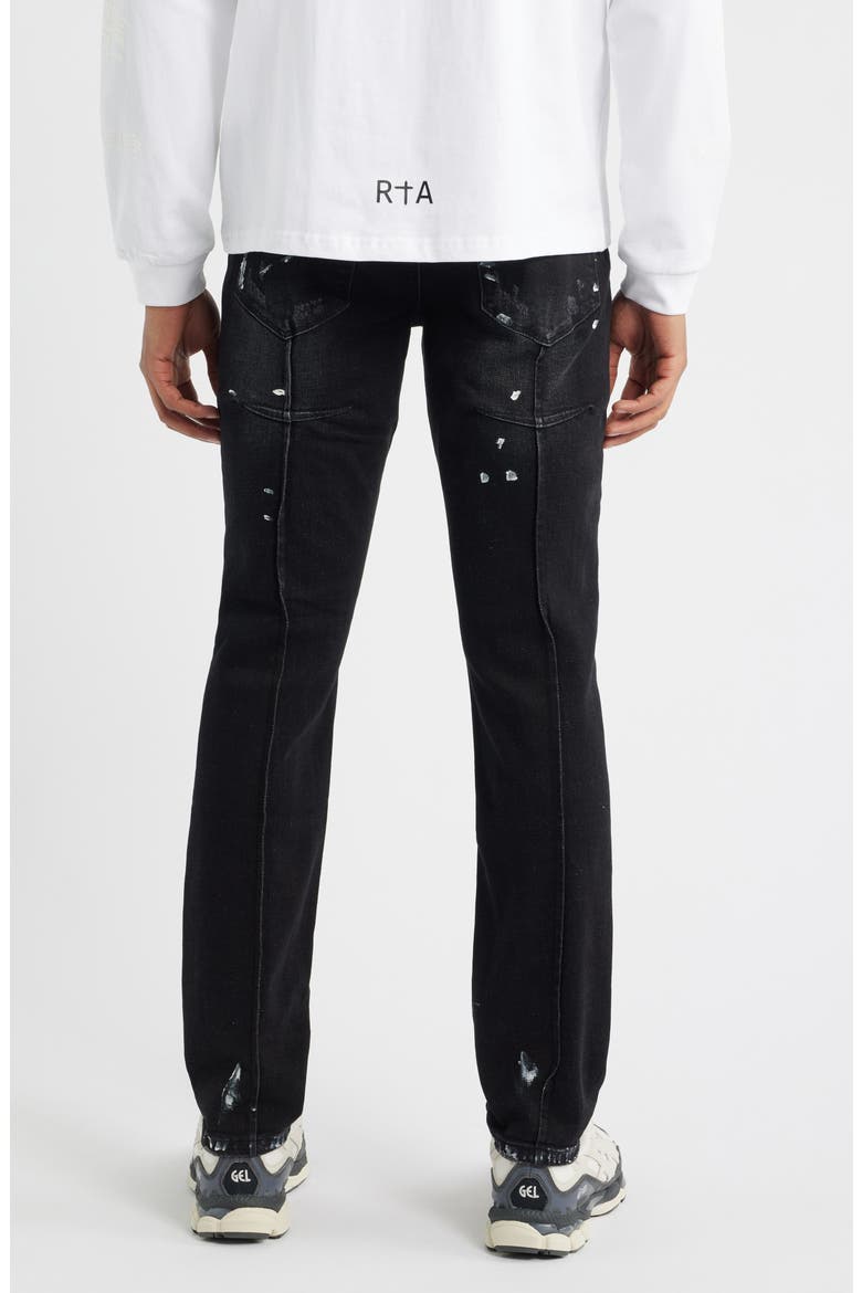 Clayton Paint Splatter Ripped Skinny Jeans, Alternate, color, DISTRESSED CHARCOAL PAINT