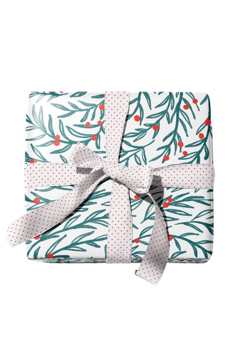 Ramus & Co Two-Sided "Wreath Swirl" Heavyweight Christmas/Holiday Gift Wrap, Alternate, color, Multicolored