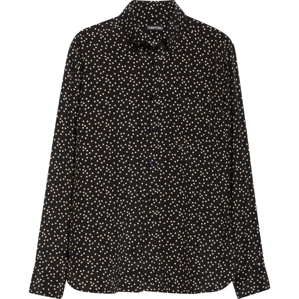 Tom Ford Polka Dot-print Shirt In Black/white