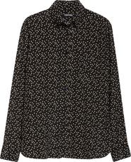 TOM FORD Irregular Polka Dot Silk Crêpe de Chine Shirt