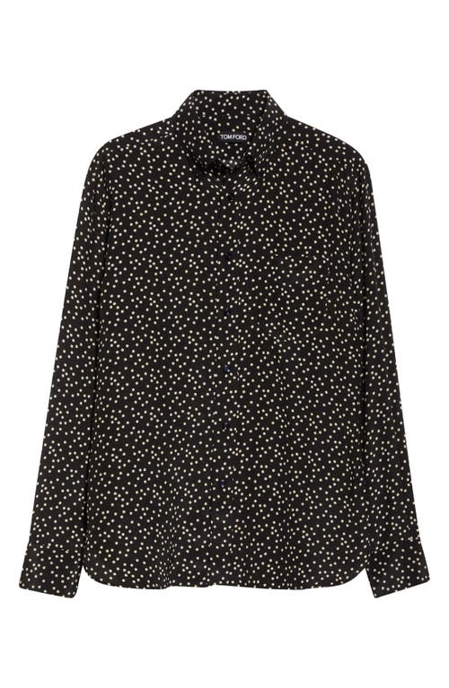 Tom Ford Irregular Polka Dot Silk Crêpe De Chine Shirt