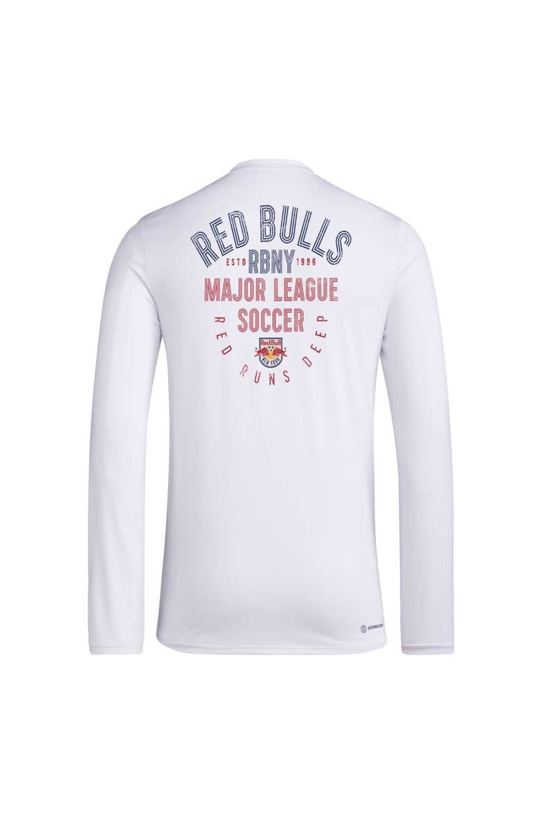 Men's adidas White New York Red Bulls Local Stoic Long Sleeve T-Shirt, Alternate, color, White