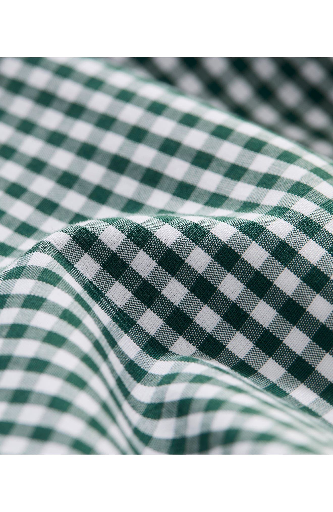 Gingham Stretch Cotton Button-Down Shirt - image 2