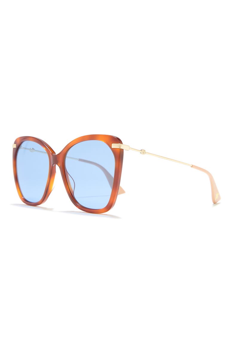 56mm Fashion Sunglasses, Alternate, color, HAVANA GOLD BLUE