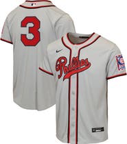 Nike Youth Nike Bryce Harper Gray Philadelphia Phillies 2026 Field of Dreams Replica Jersey