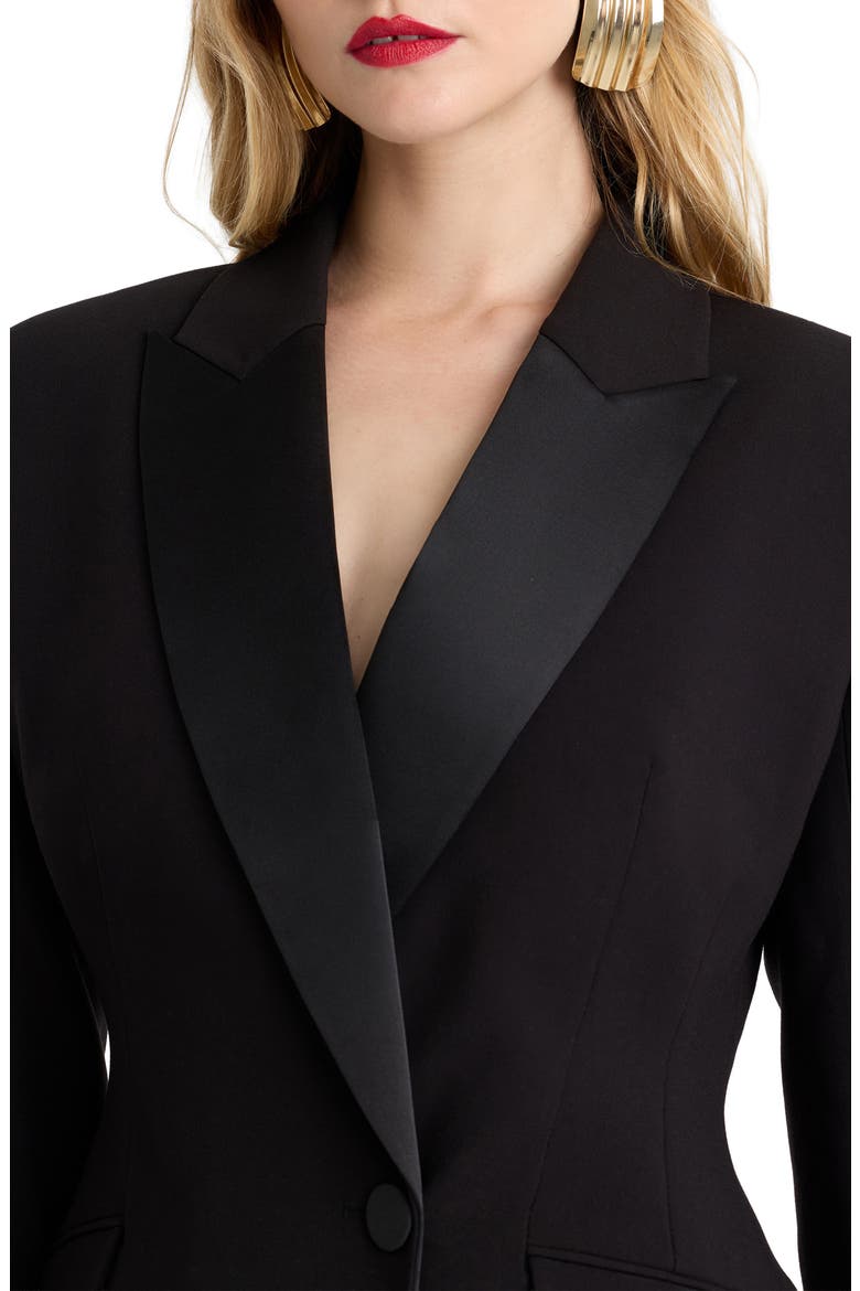 Courtney Tuxedo Minidress, Alternate, color, BLACK