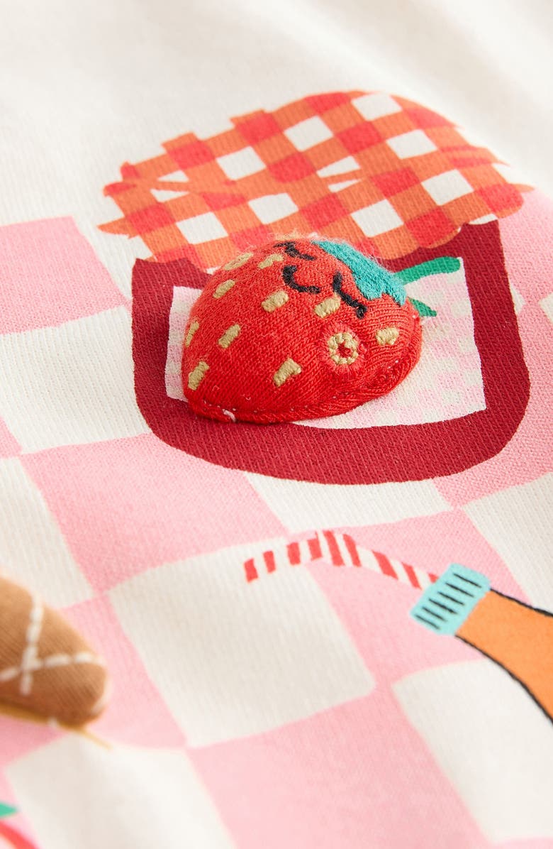 NEXT Kids' 3D Picnic Cotton Graphic T-Shirt & Stripe Flare Pants Set, Alternate, color, 