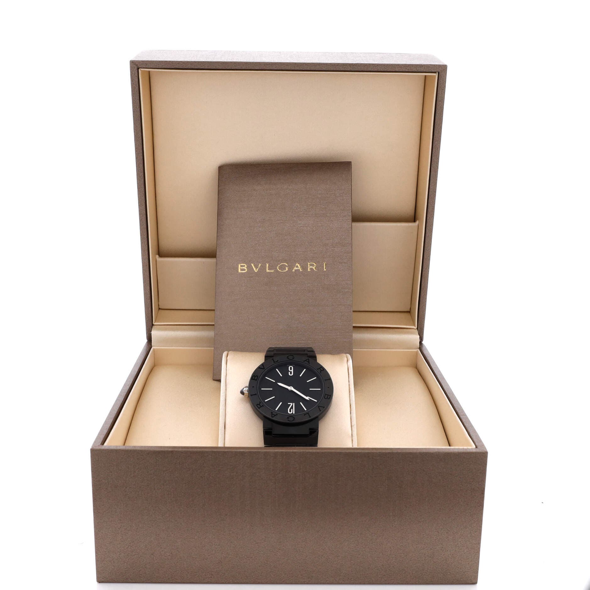 Bvlgari Quartz Watch PVD Stainless Steel 33, Alternate, color, Black