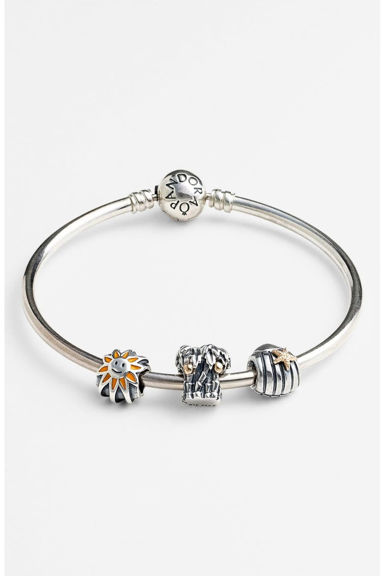 Charm Bangle Bracelet, Alternate, color, STERLING SILVER