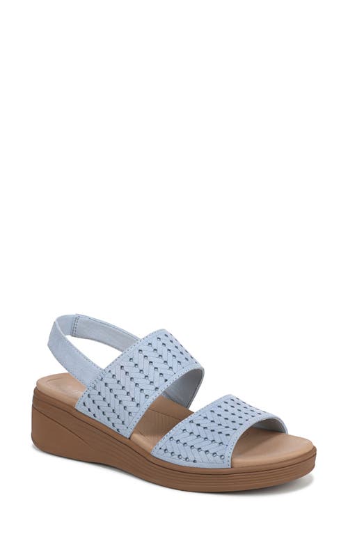 Bzees Women's Festive Washable Slingback Wedge Sandals In Blue