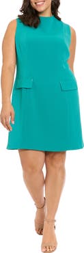 London Times Grommet Pocket Shift Dress