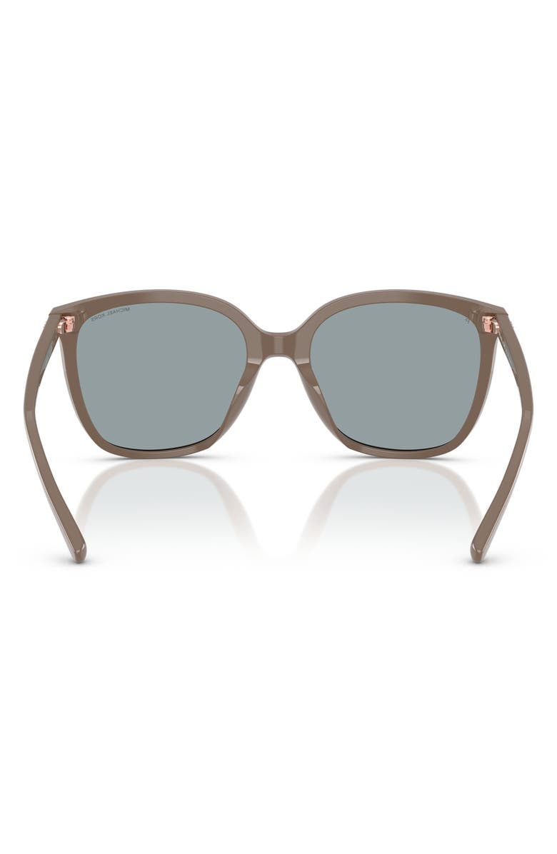 Michael Kors 57mm Gradient Cat Eye Sunglasses, Alternate, color, Light Ash / Rose Gold Polar