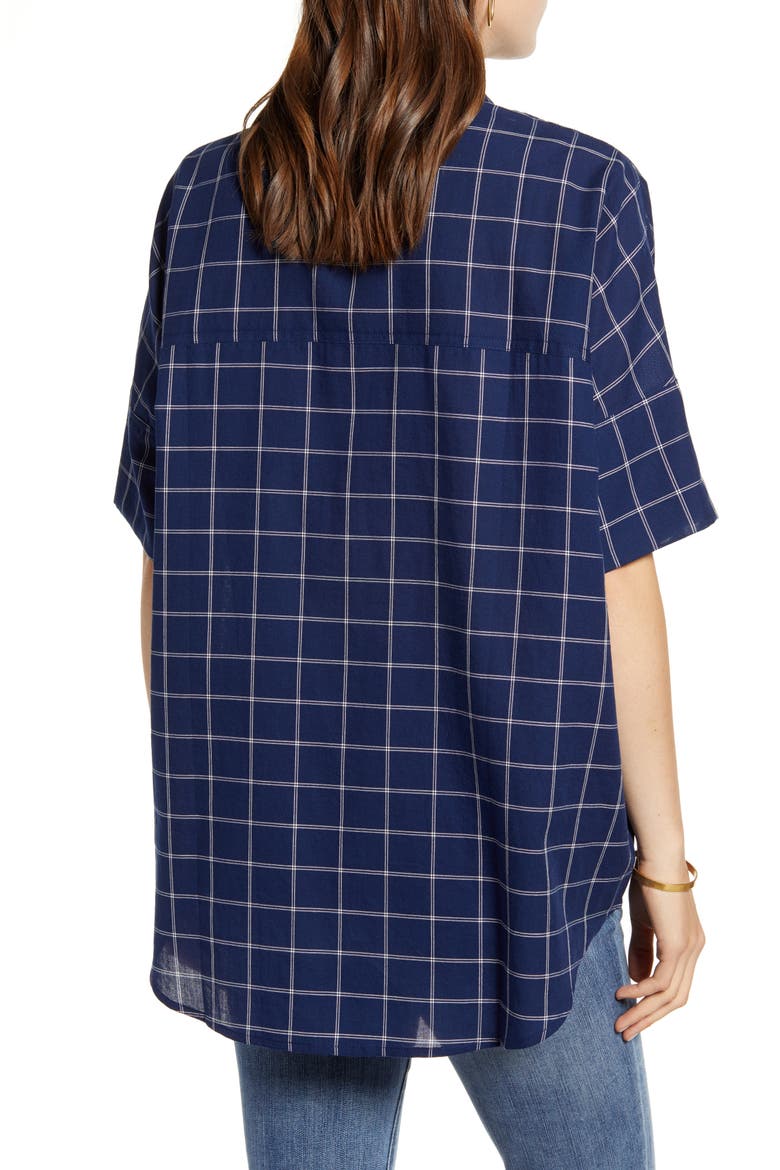 Courier Double Windowpane Shirt, Alternate, color, DOUBLE WINDOW DARK MIDNIGHT