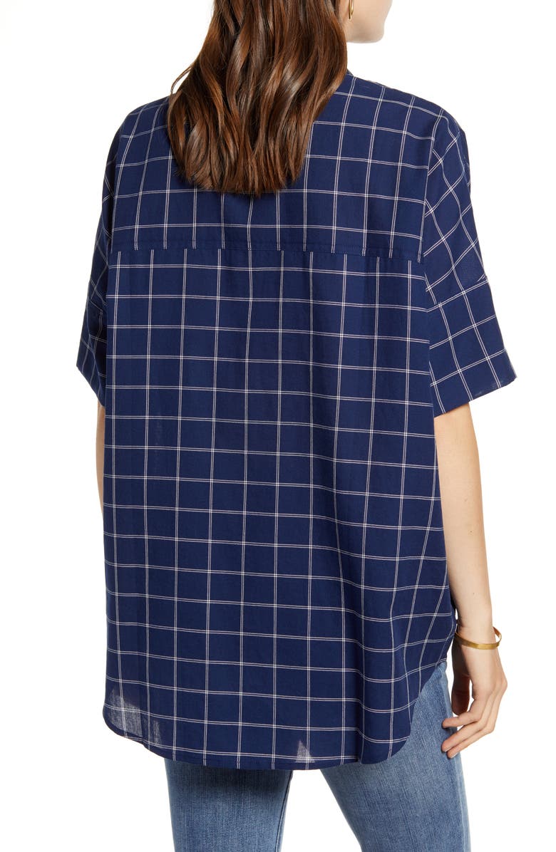 Madewell Courier Double Windowpane Shirt, Alternate, color, 