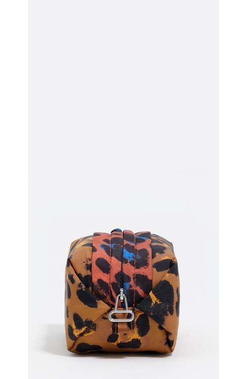 Bimba Y Lola Teak Leopard Print Nylon Make-up Case In Animal Print