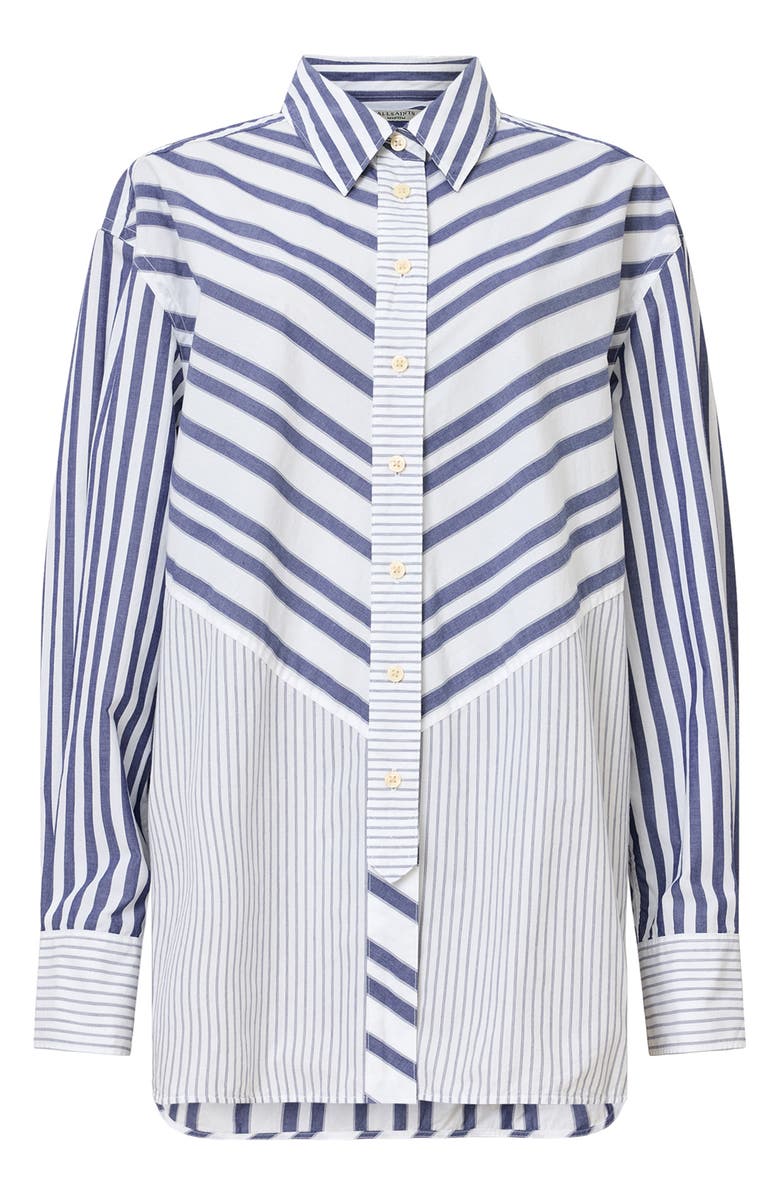 AllSaints Shannon Stripe Button-Up Shirt, Alternate, color, 