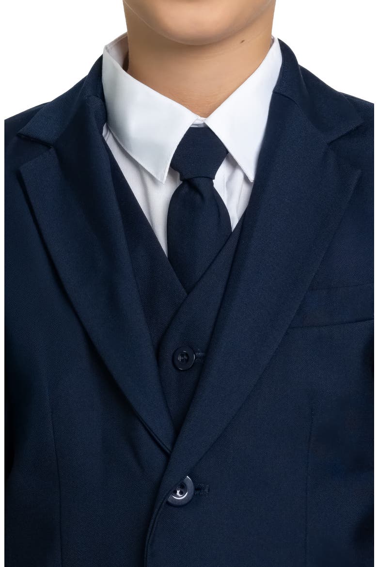 Kids' 007 5-Piece Slim Fit Suit, Alternate, color, Navy