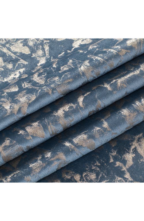 Dainty Home Set Of 2 Jacquard Room Darkening Curtains In Blue