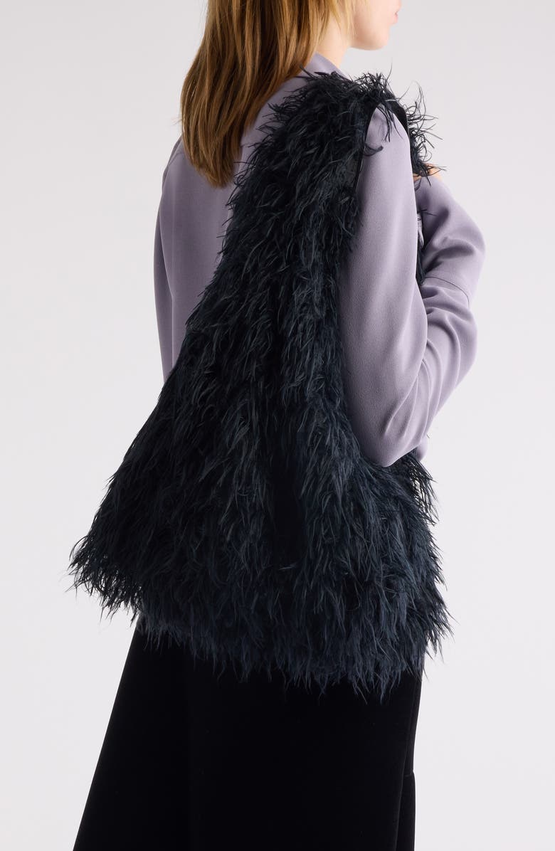 Dries Van Noten Shaggy Faux Fur Tote, Alternate, color,