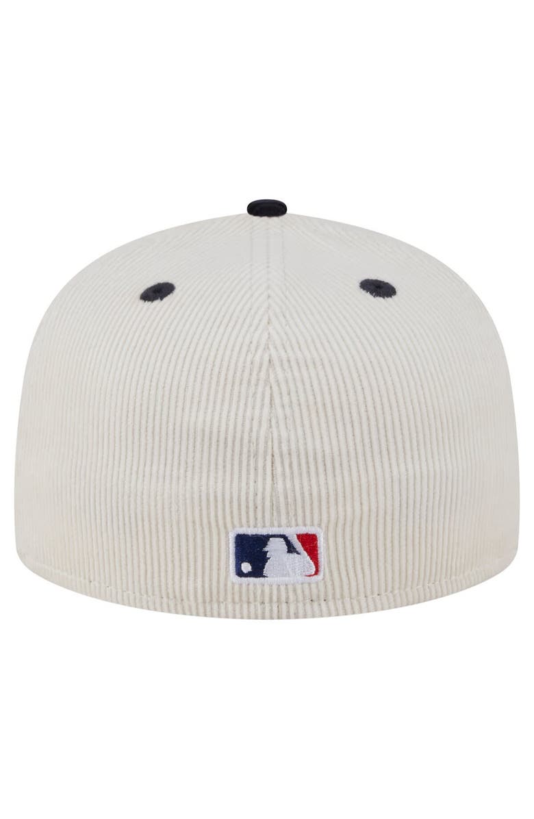 New Era Men's New Era Cream/Navy Seattle Mariners Two-Tone Corduroy 59FIFTY Fitted Hat, Alternate, color,
