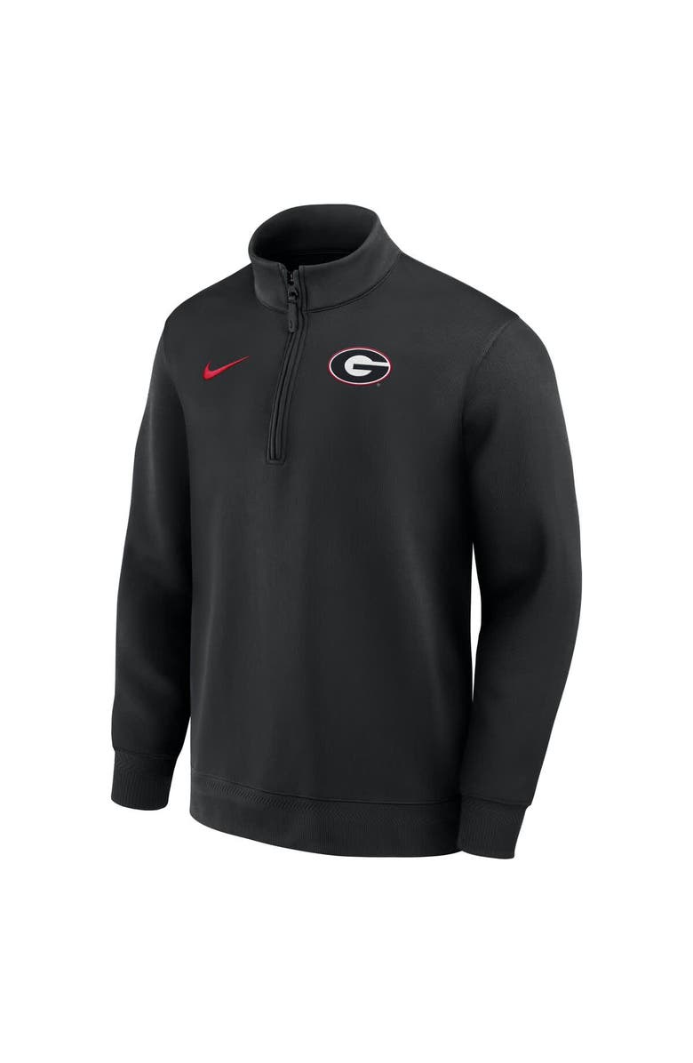 Nike Men's Nike Black Georgia Bulldogs 2025 Coaches Premium Dri-FIT Half-Zip Pullover, Alternate, color,