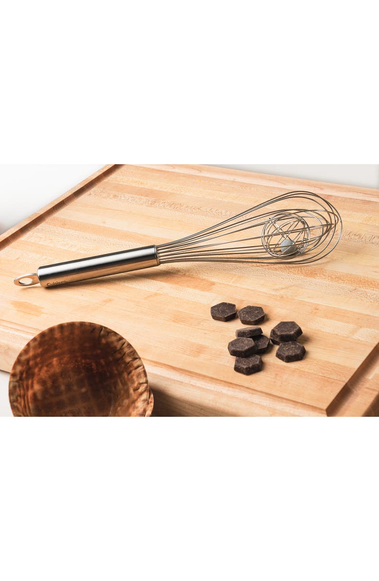 CUISIPRO 12 Inch Duo Whisk Stainless Steel Ball Whisk Solid Handle, Alternate, color, Silver