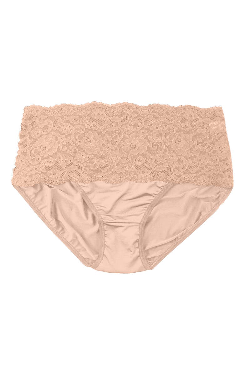 Hanky Panky Silky Skin High Waist Briefs, Alternate, color, Mocha