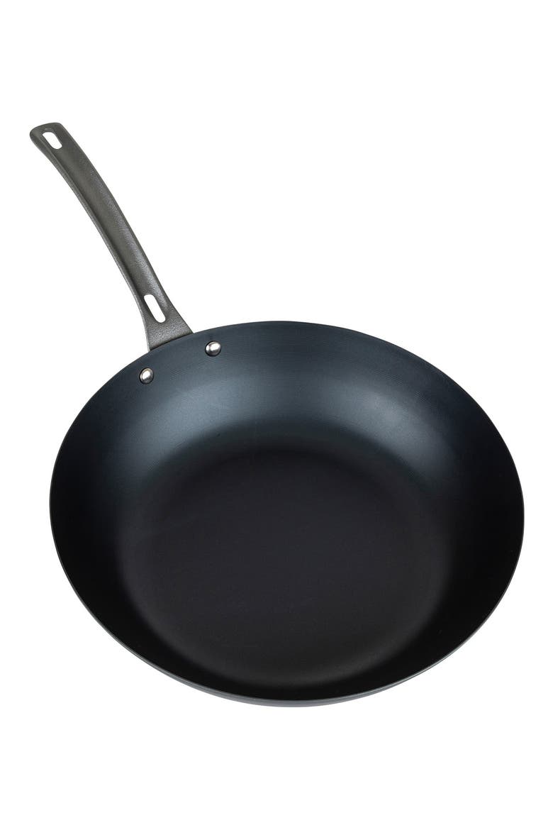 12-Inch Carbon Steel Wok, Alternate, color, BLACK