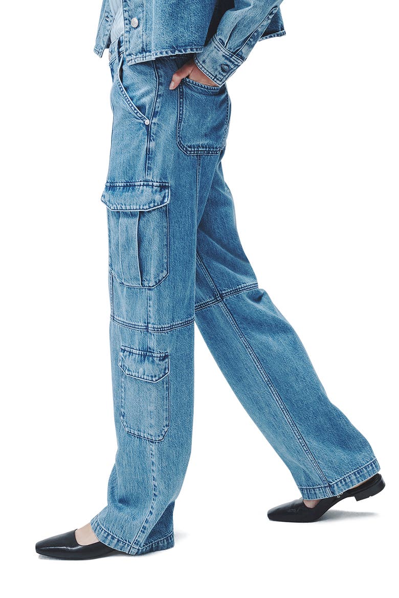 Featherweight Cailyn Wide Leg Cargo Jeans, Alternate, color, VICKY