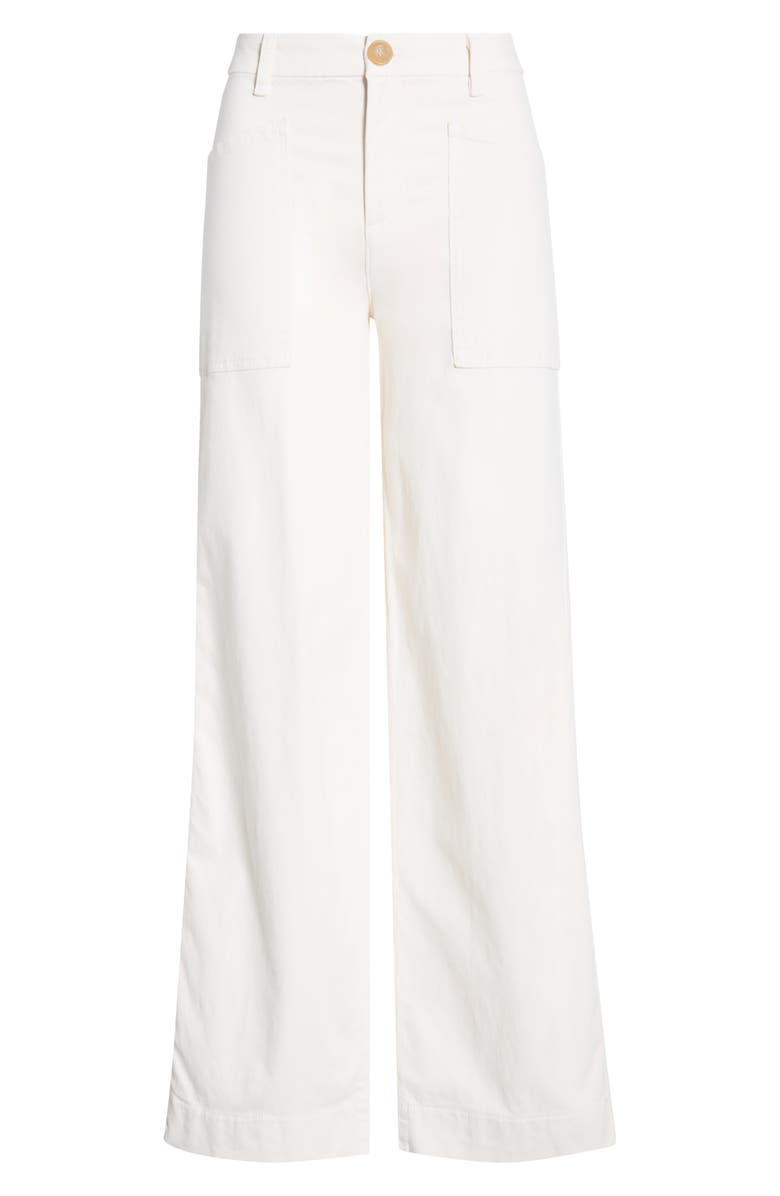 Frank & Eileen Patch Pocket Wide Leg Pants, Alternate, color, Chalk