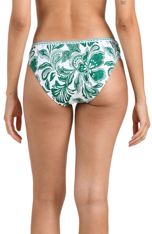 La Blanca Botanical Brocade Bikini Bottoms In Green