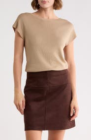ELIE ELIE TAHARI Extended Sleeve Crewneck Sweater