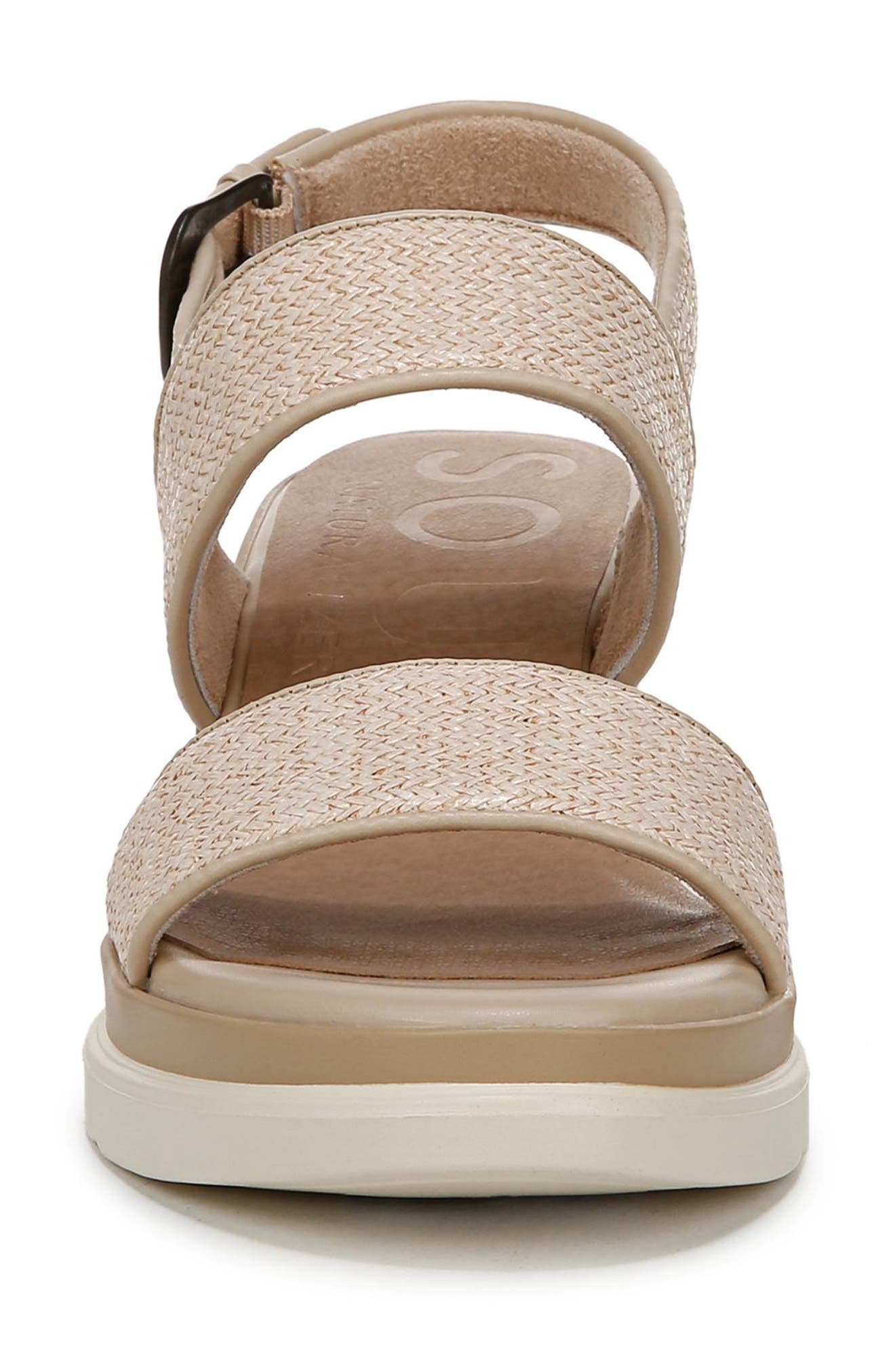 SOUL NATURALIZER Livia Raffia Wedge Sandal, Alternate, color, Light Natural Fabric