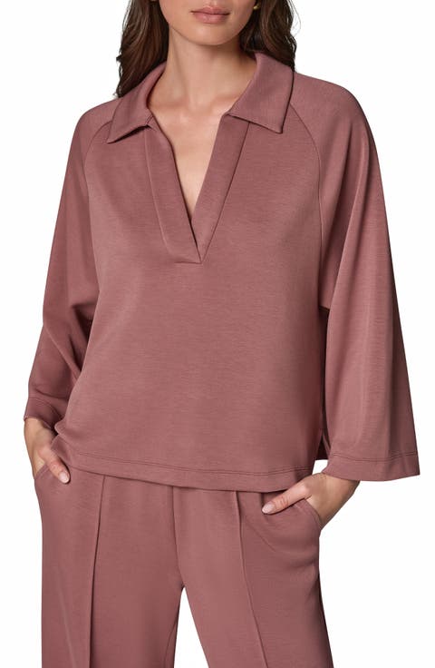 Jet Setter Collared V-Neck Pullover Top