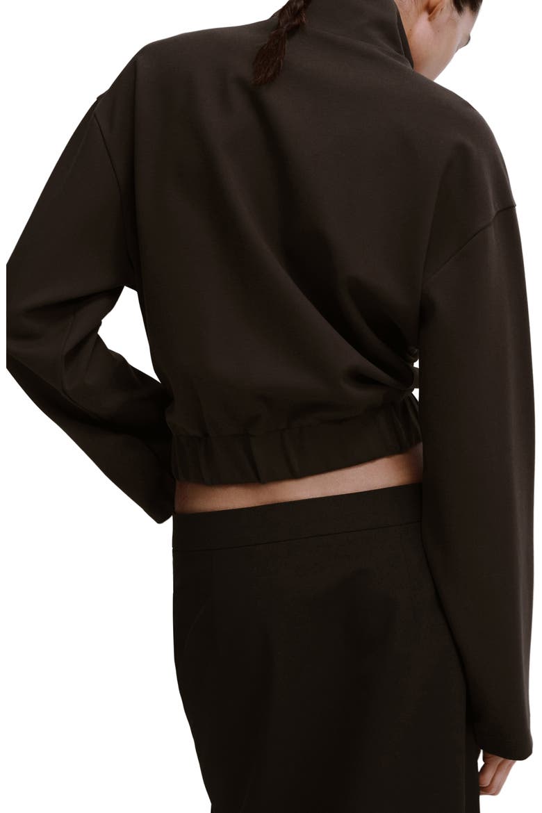 Stripe Front Zip Jacket, Alternate, color, BROWN