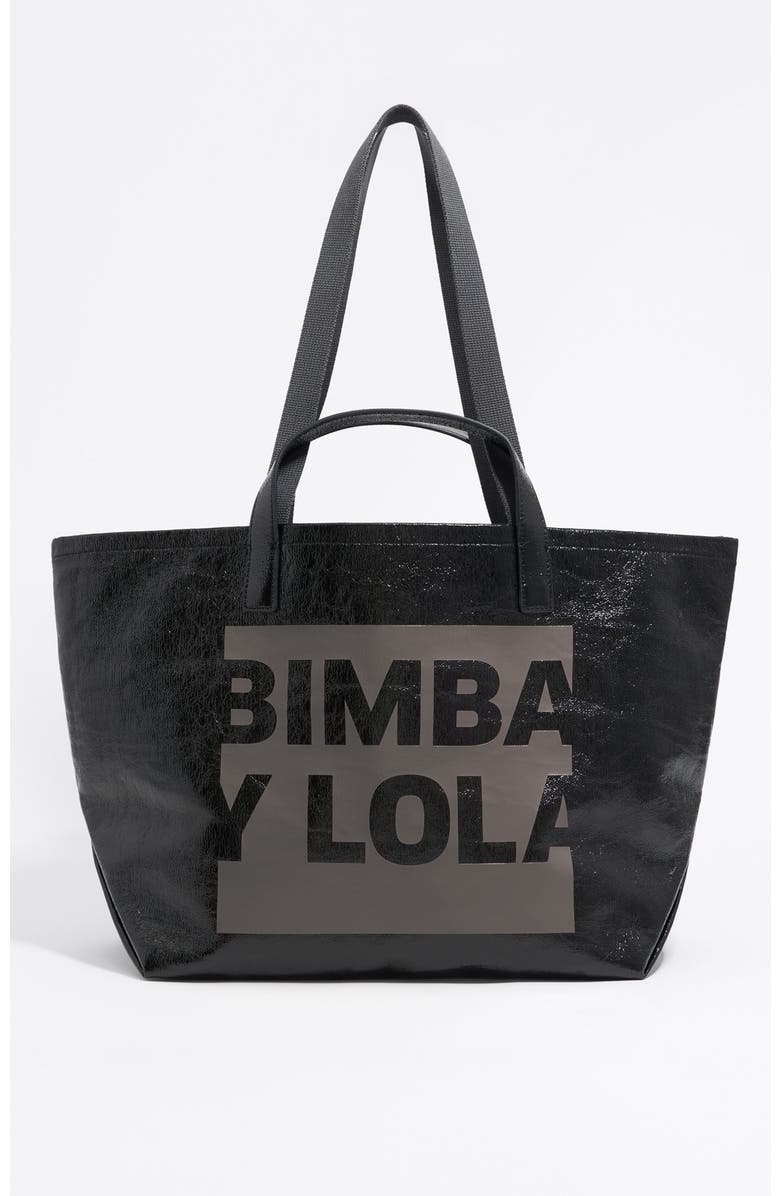 Bimba y Lola Big Shopper Bag, Main, color, Black