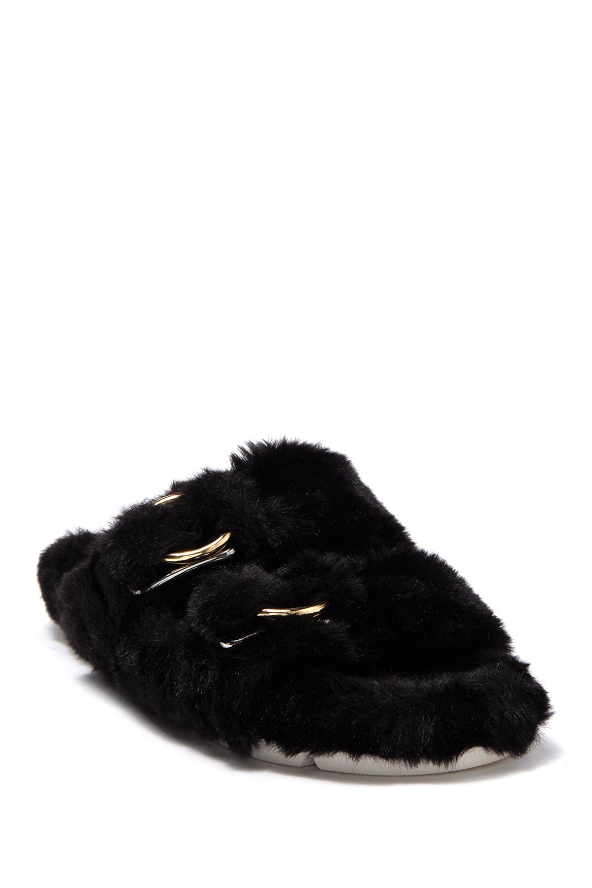 JSlides Bree Faux Fur Slide Sandal, Main, color, 