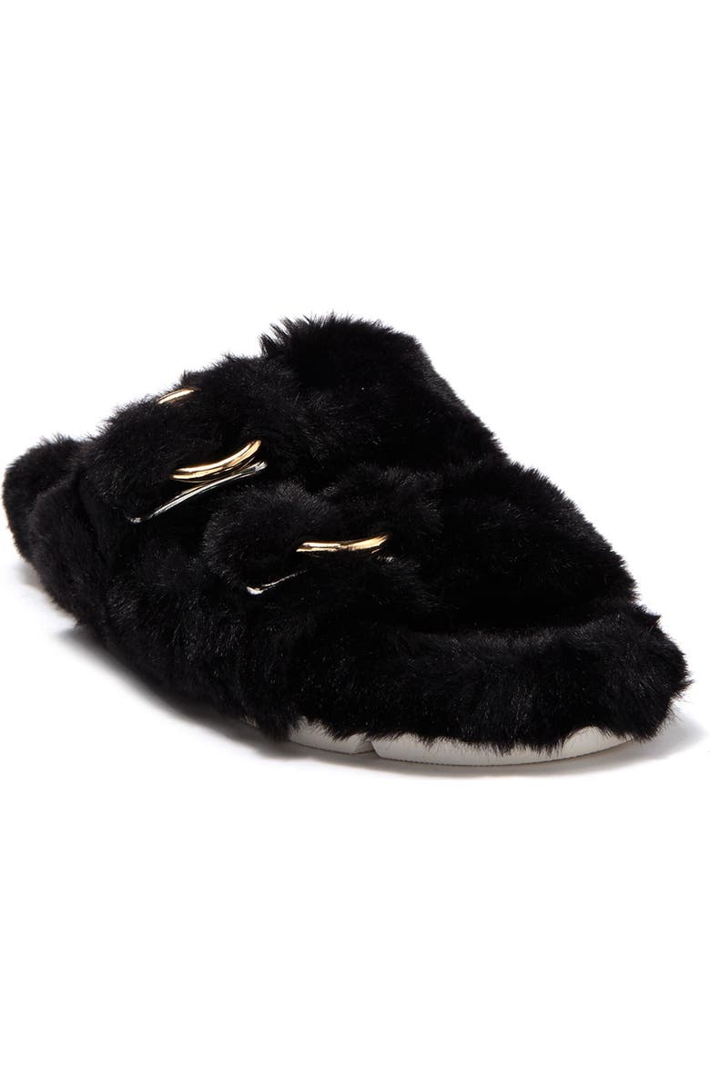 JSlides Bree Faux Fur Slide Sandal, Main, color,