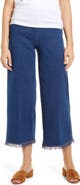Lysse Lyssé Shiloh Palazzo Wide Leg Fringe Crop Denim Leggings